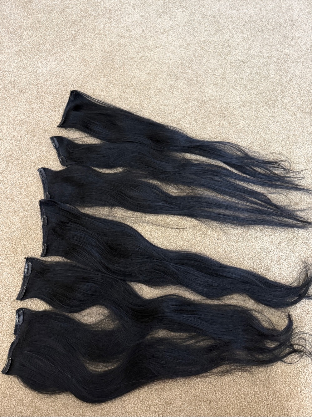 BELLAMI Black Clip-In Hair Extensions - Long Natural Waves